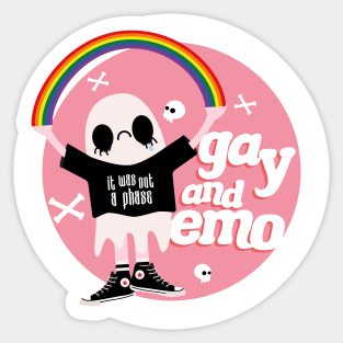 Gay and Emo Badge Sticker